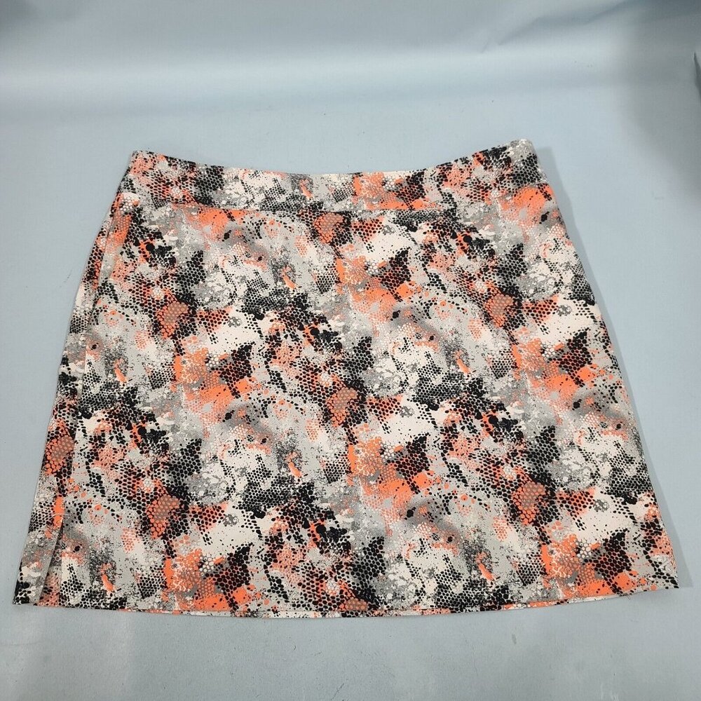 Izod Golf Skort Skirt Coral Camo 18" Women's Size 12 With Pockets